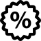 Icône de pourcentage