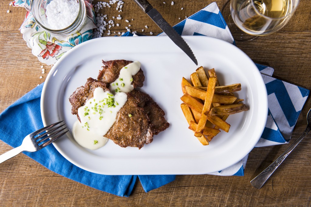 Veal Cutlet With Potato Cream Sauce